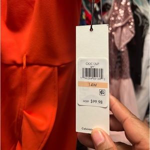 Plus size Calvin Klein orange dress